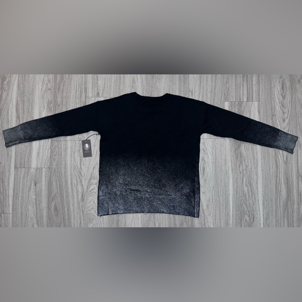 Vince Camuto Black & Silver Shimmer Long Sleeve Sweater Size Small NWT - Picture 5 of 5